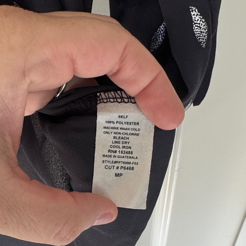 Papermoon Black Blouse with Silver Accents / M19 - Picture 4 of 5